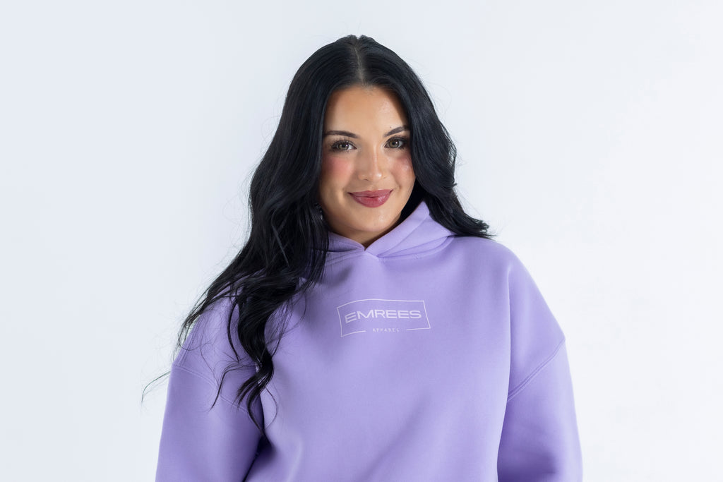 Lavender Veil Relaxed-Fit Cozy Hoodie