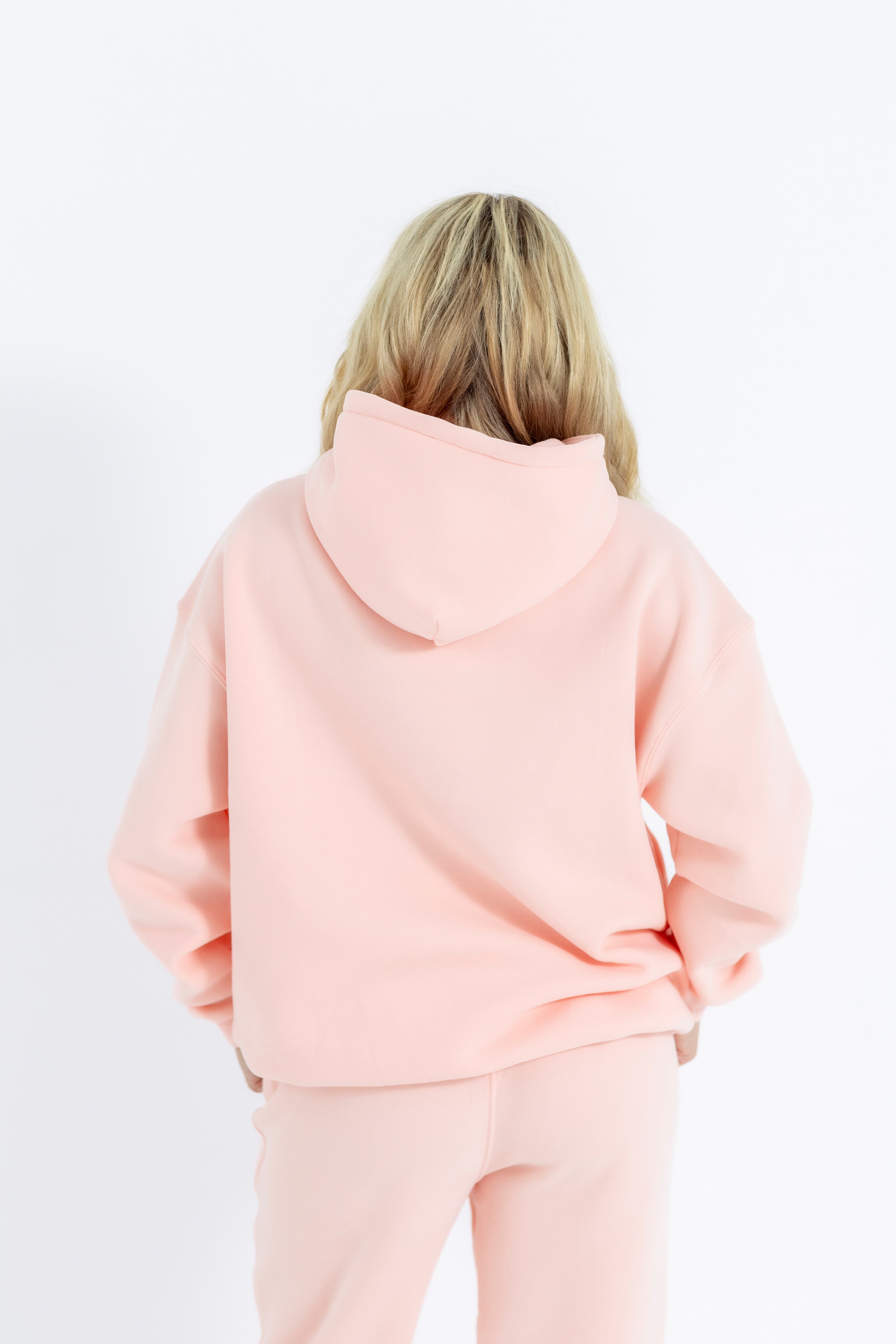Blush Silk Relaxed-Fit Cozy Hoodie