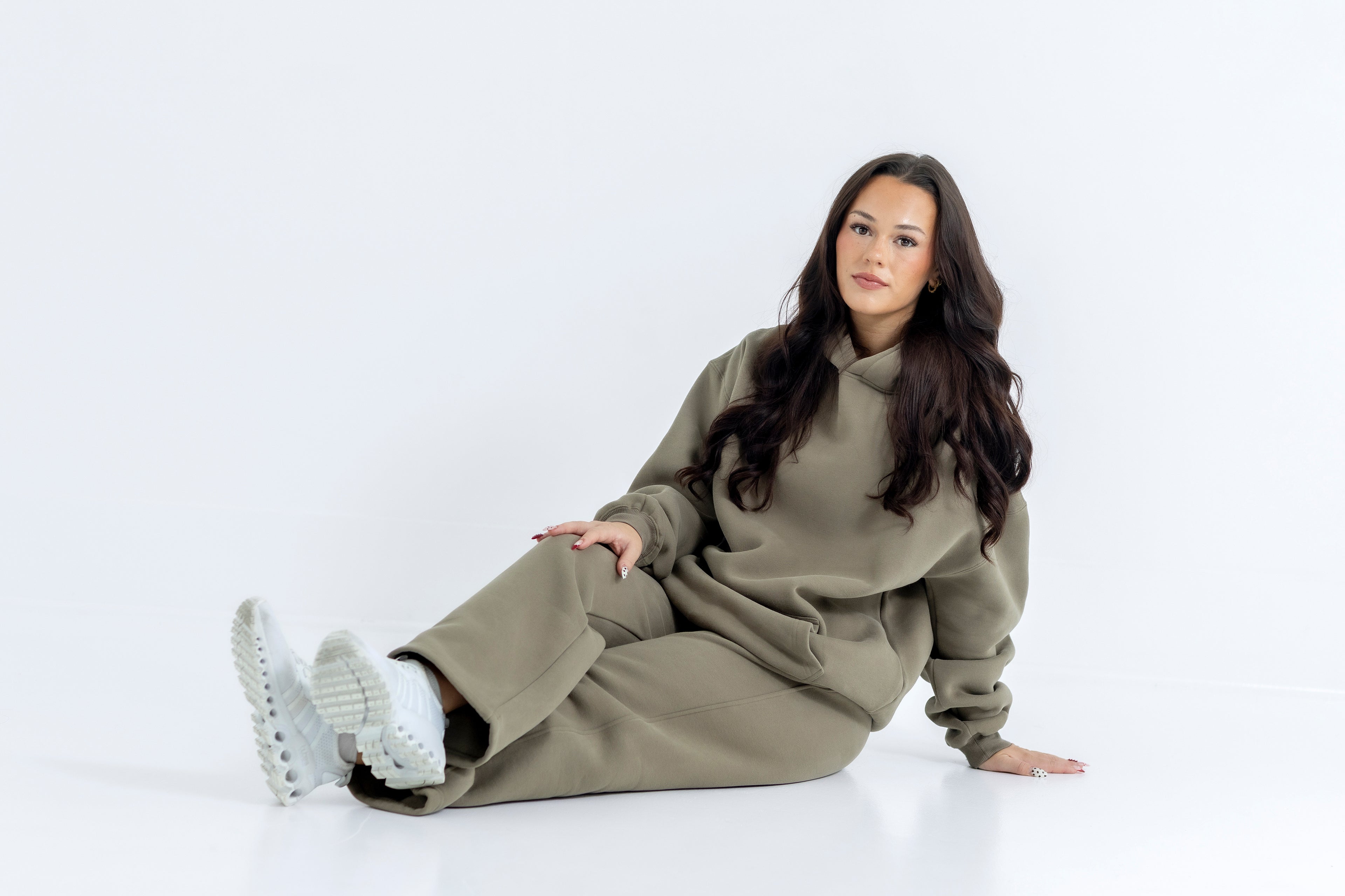 Taupe Earth Relaxed-Fit Cozy Hoodie-Solid Essentials Collection