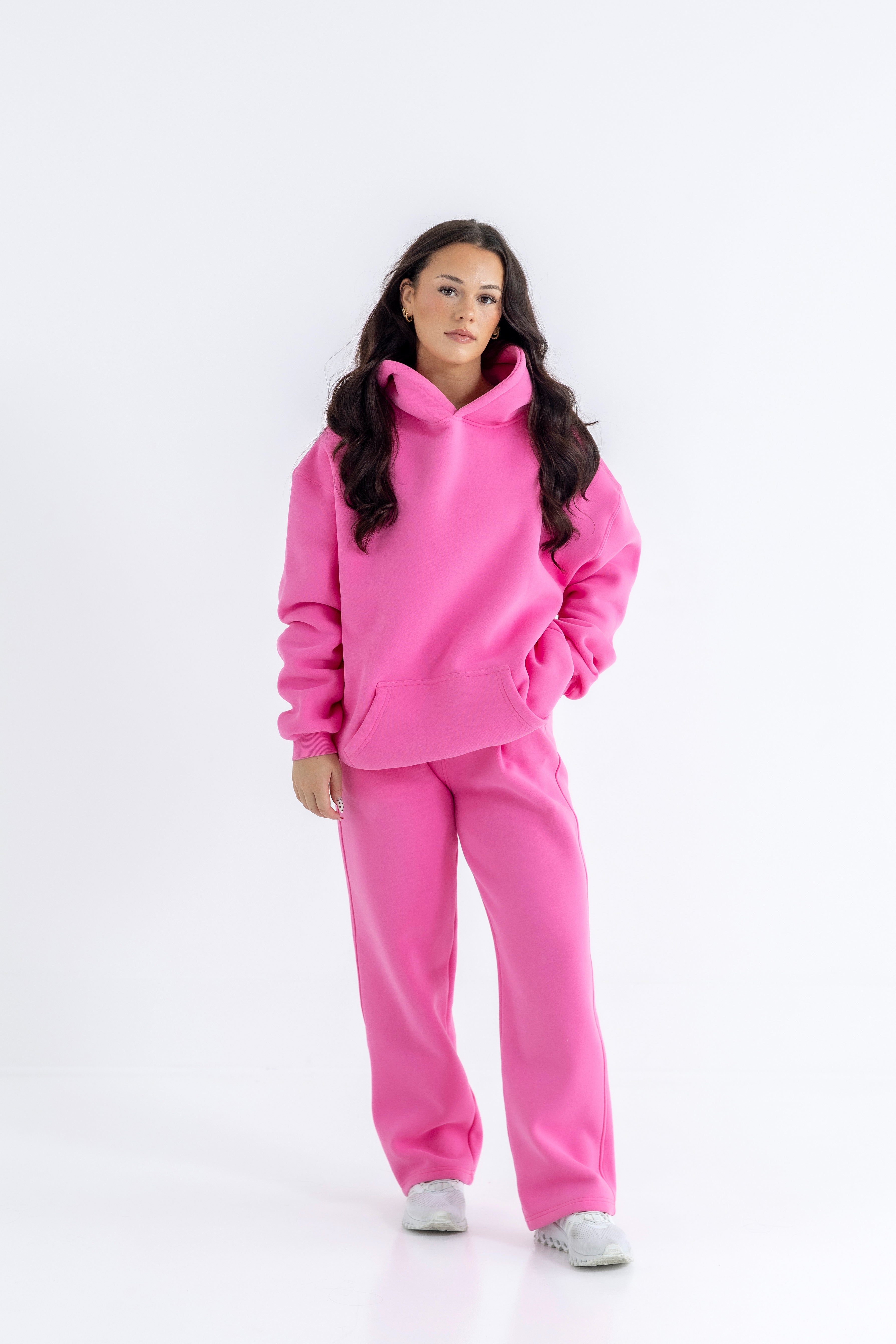 Rosewater Relaxed-Fit Cozy Open Bottom Sweatpants-Solid Essentials Collection