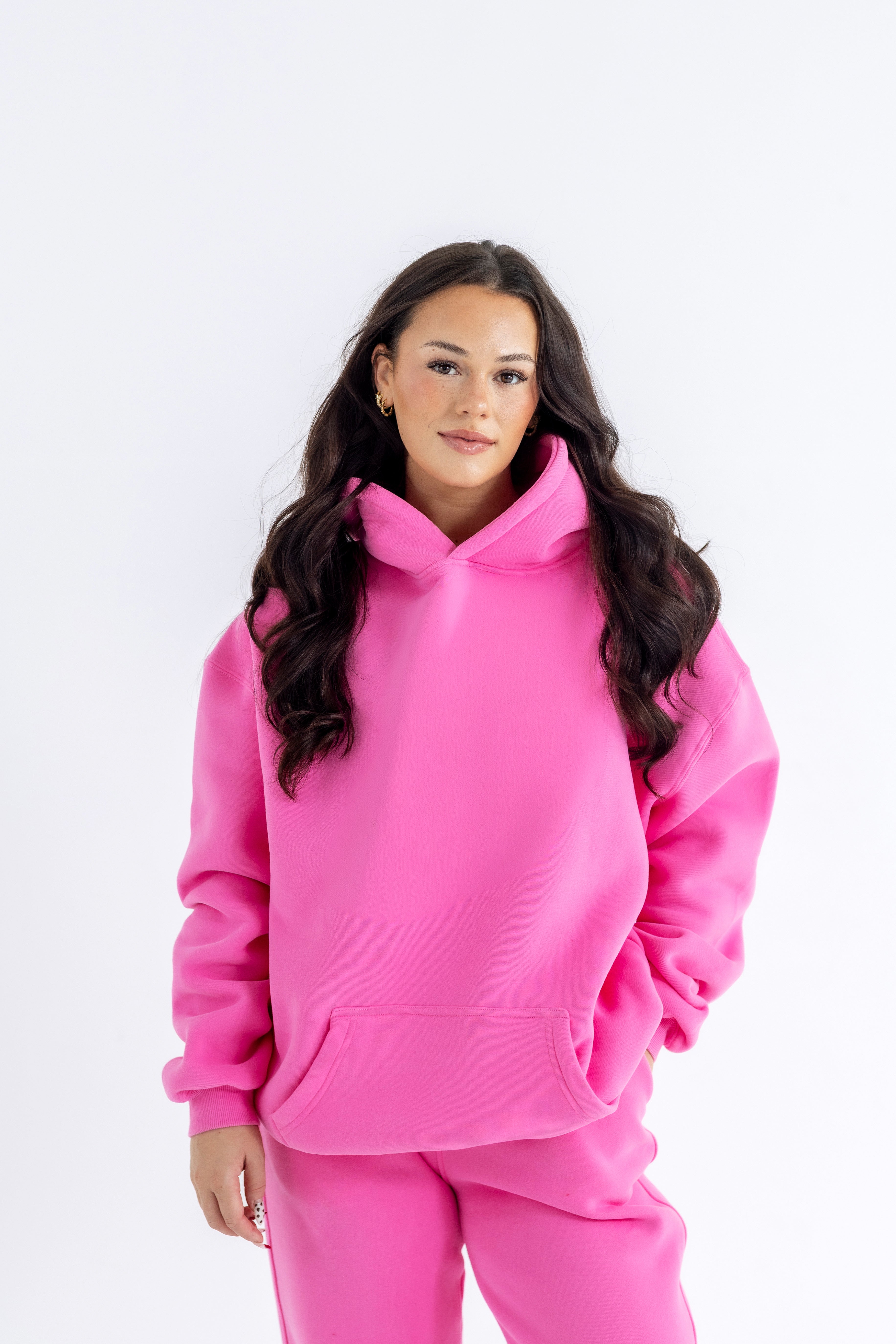 Rosewater Relaxed-Fit Cozy Hoodie-Solid Essentials Collection