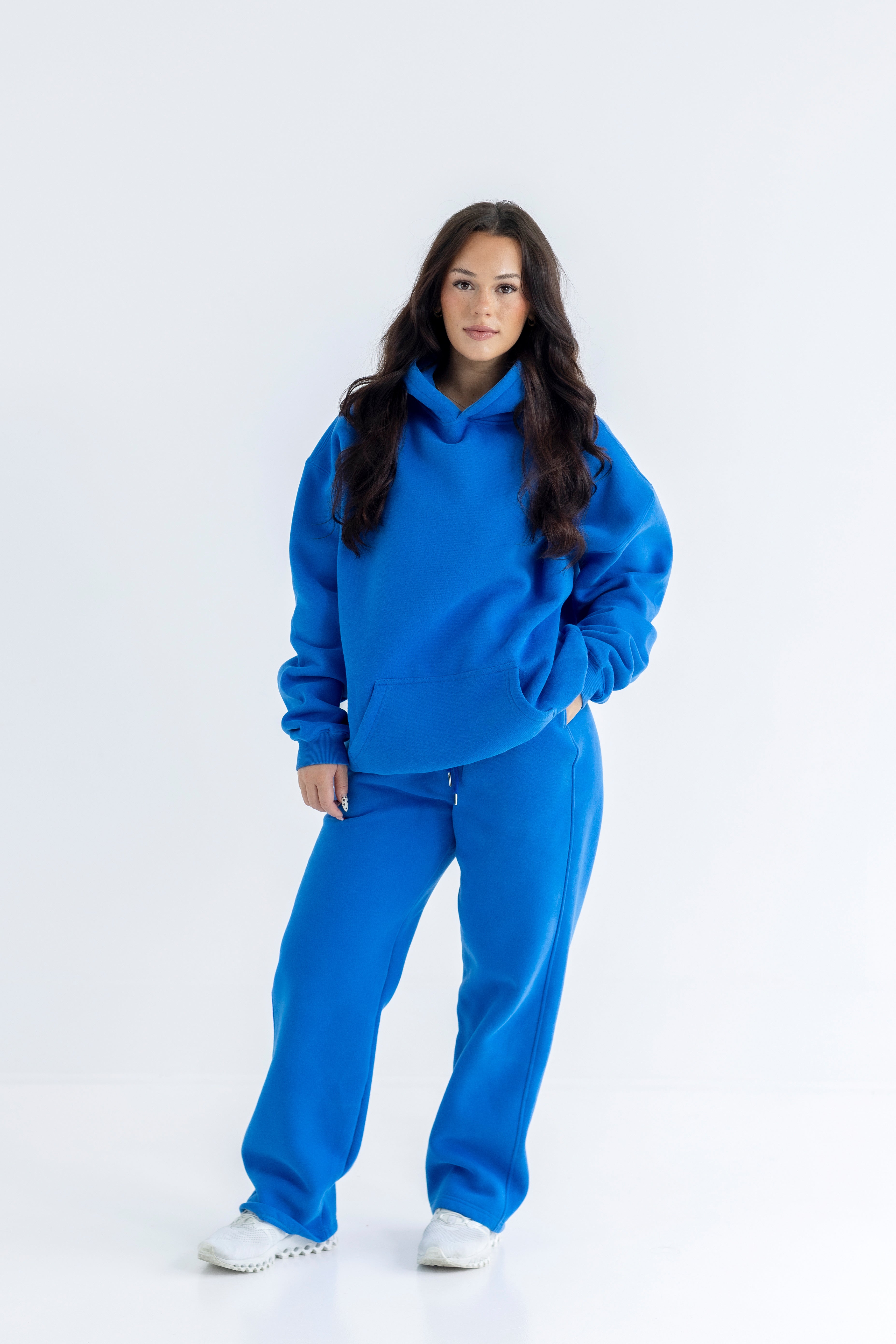 Bluewash Relaxed-Fit Cozy Open Bottom Sweatpants-Solid Essentials Collection