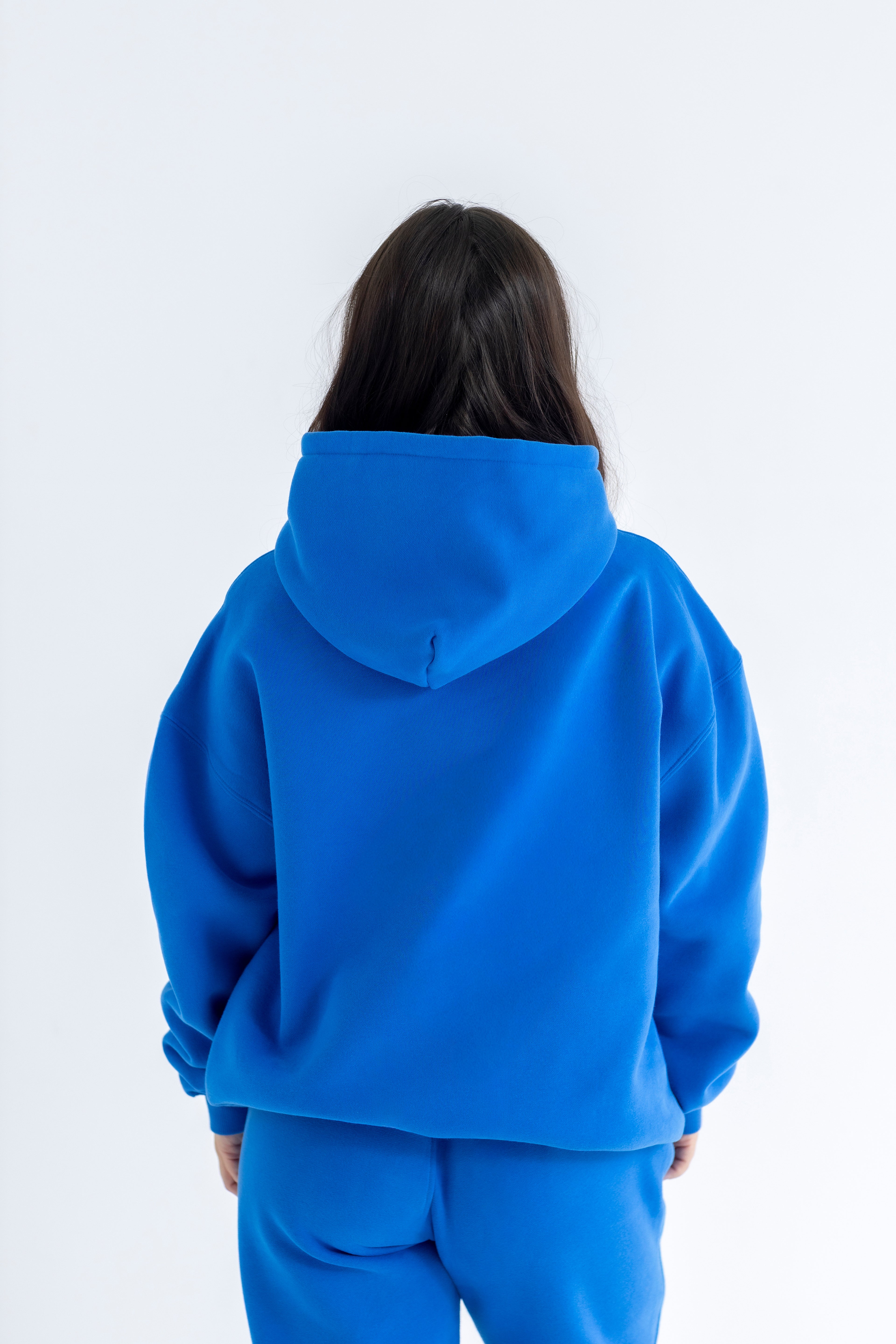 Bluewash Relaxed-Fit Cozy Hoodie-Solid Essentials Collection