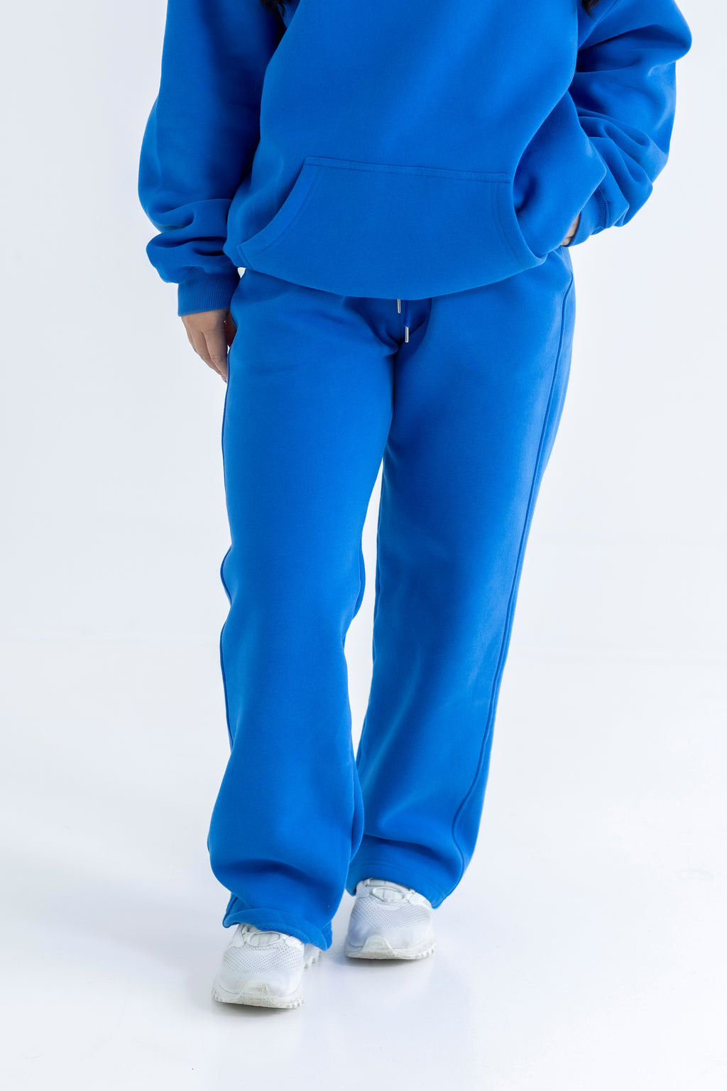 Bluewash Relaxed-Fit Cozy Open Bottom Sweatpants-Solid Essentials Collection