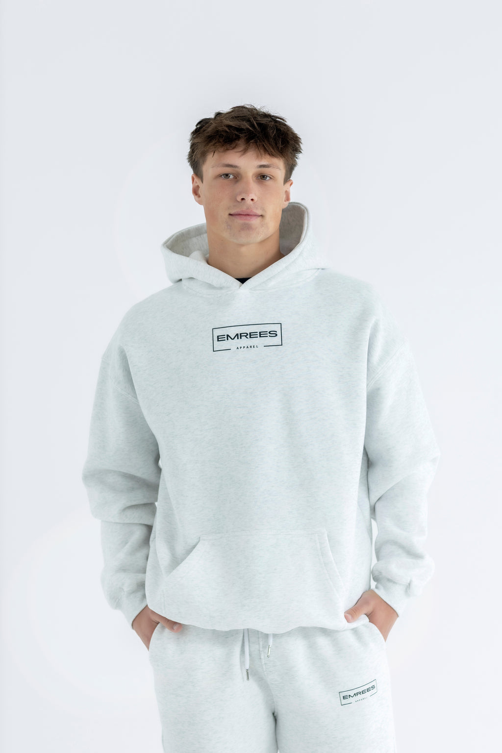 Silver Heather Relaxed-Fit Cozy Hoodie