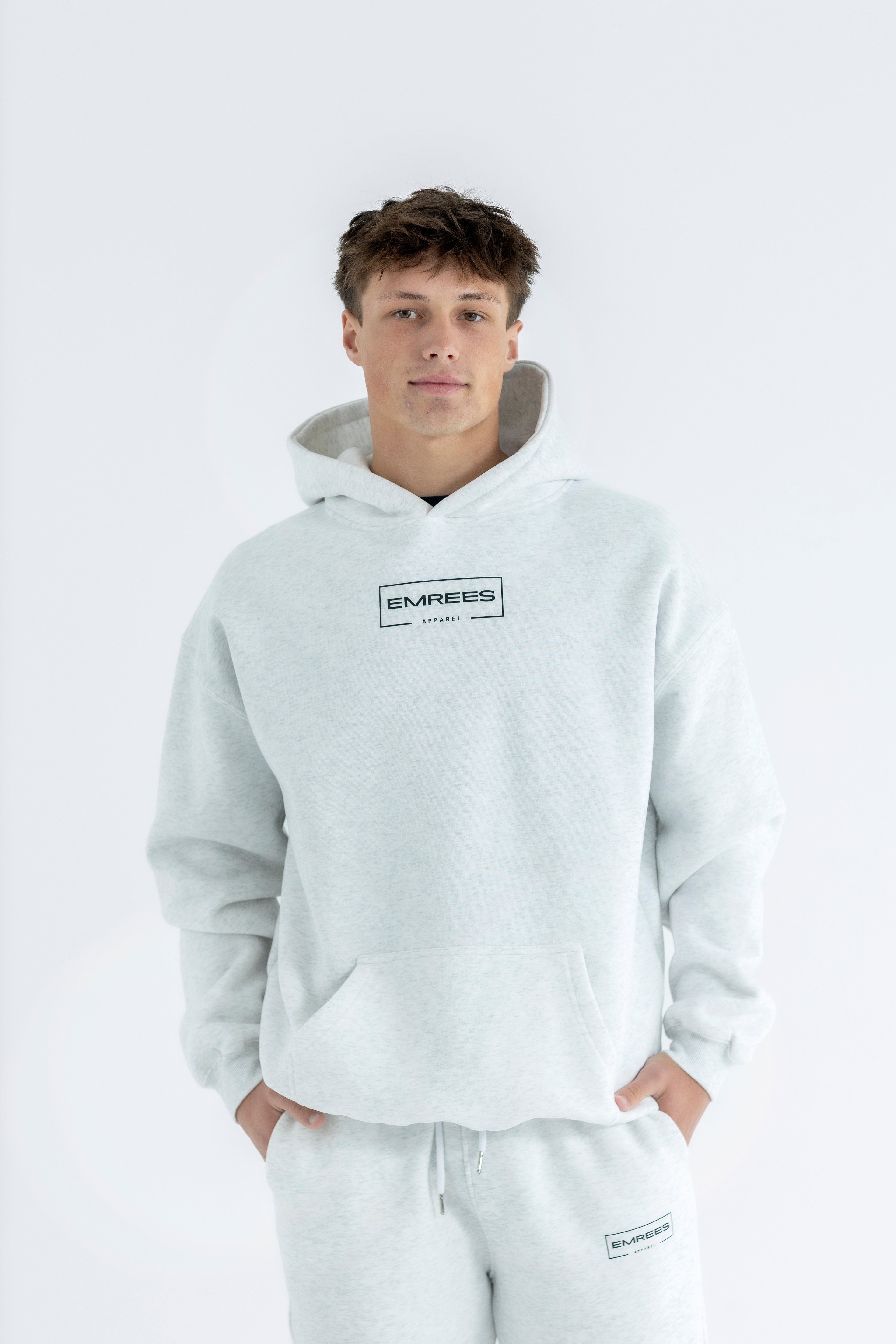 Silver Heather Relaxed-Fit Cozy Hoodie