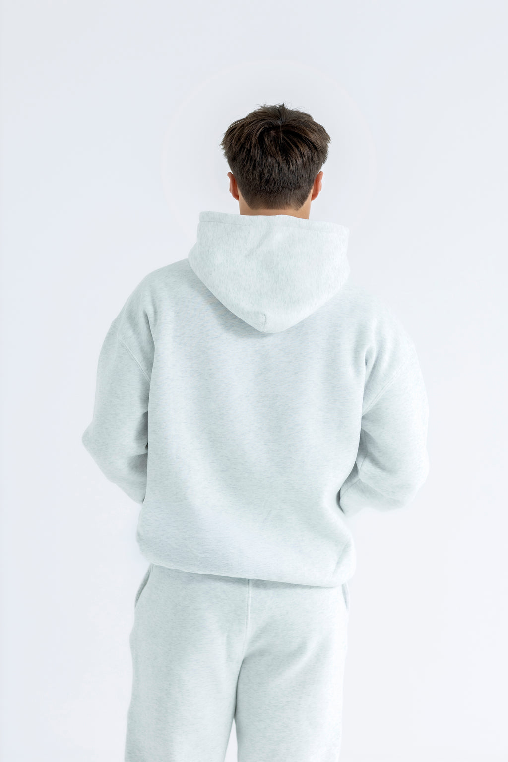 Silver Heather Relaxed-Fit Cozy Open Bottom Sweatpants