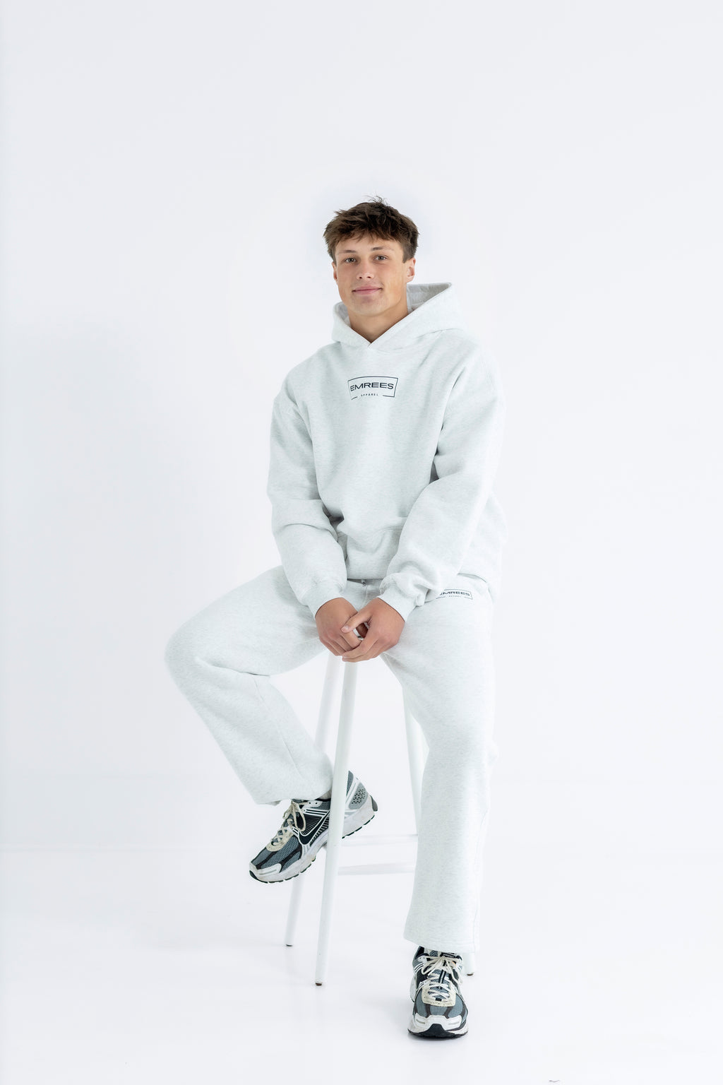 Silver Heather Relaxed-Fit Cozy Open Bottom Sweatpants
