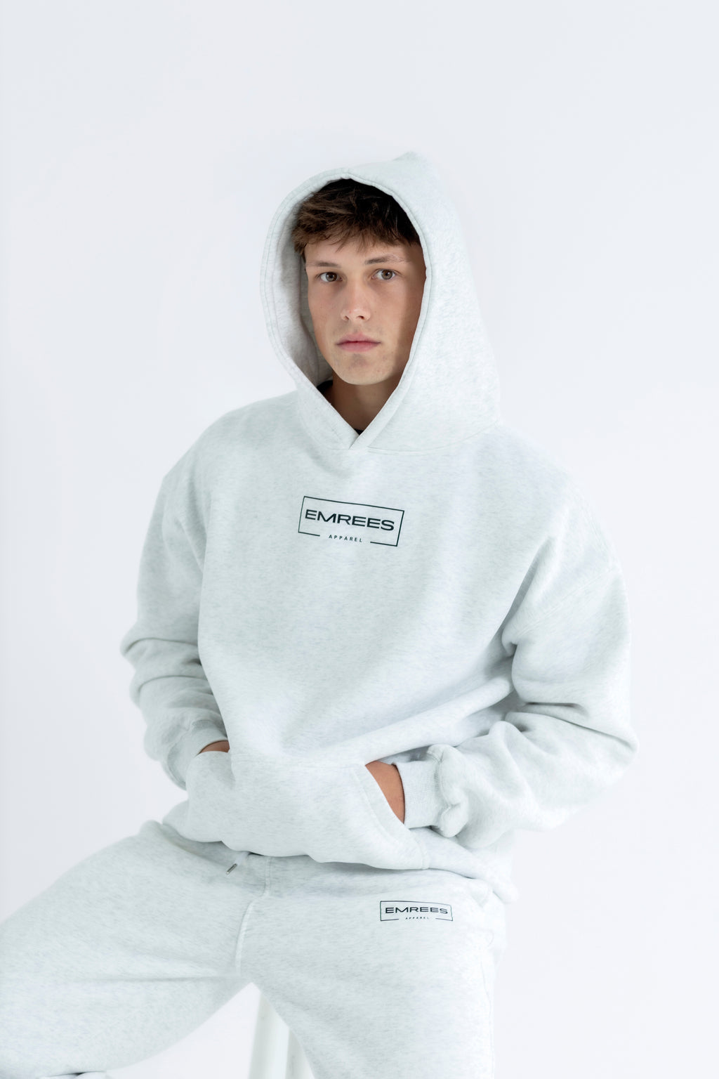 Silver Heather Relaxed-Fit Cozy Hoodie