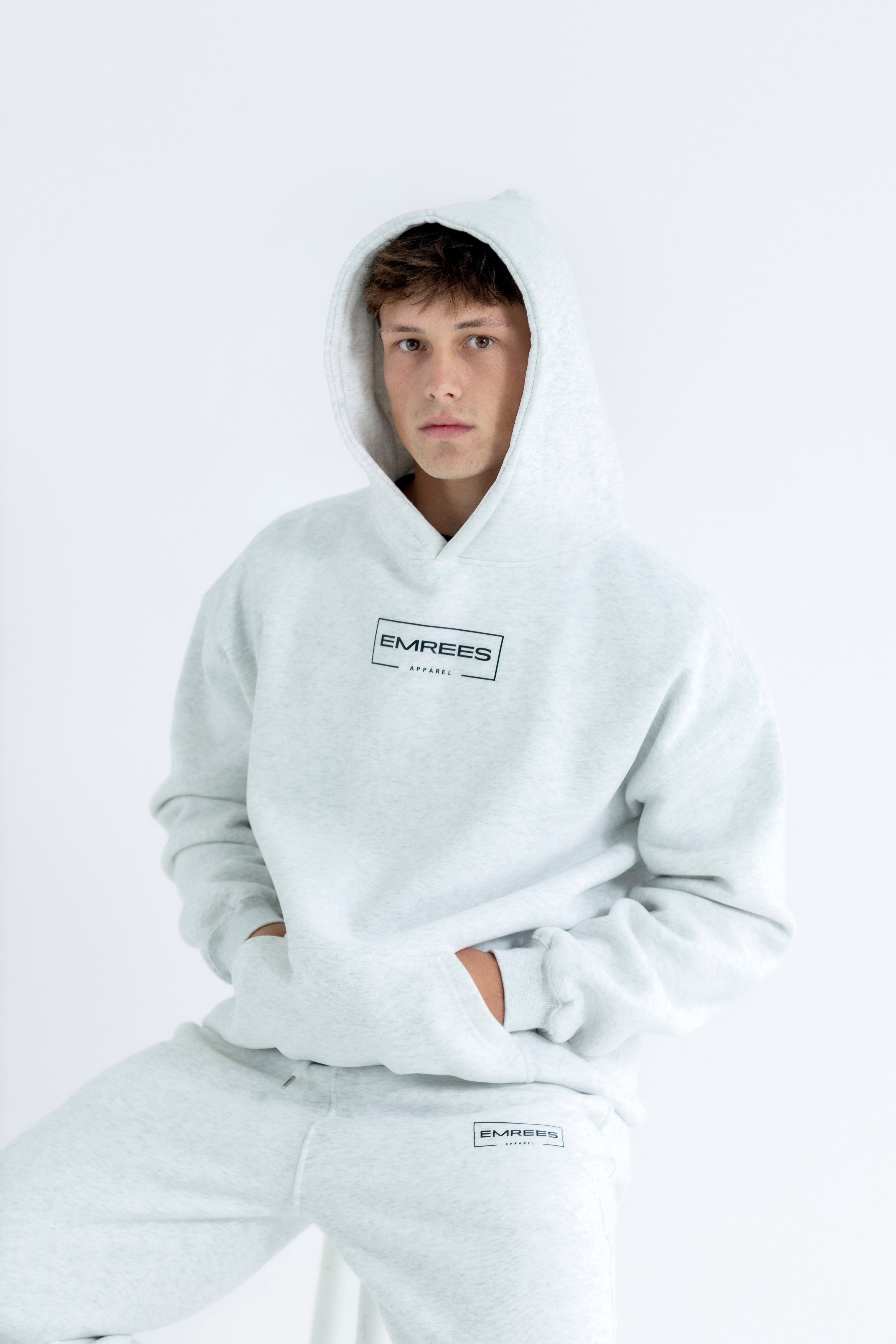 Silver Heather Relaxed-Fit Cozy Hoodie